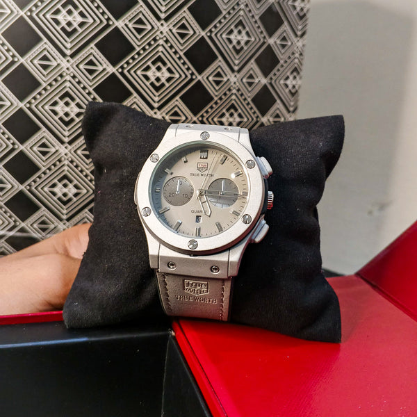 🤍 TRUE WORTH Silver Chronograph – Timeless Class by Timetuned Watches ⌚